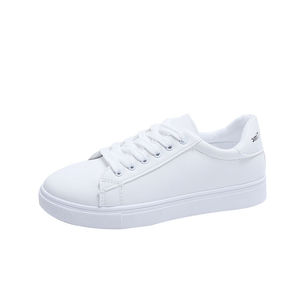 Zapatillas Blancas de Mujer con Cordones, Transpirables, de Cuero PU, de Caña Baja, Estilo Casual, Suela Blanda, para Caminar, Venta al <span class=keywords><strong>por</strong></span> Mayor, Baratas - Product Image 5