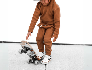 FOCUS Boy Scoop Saum Hosen Anzug Großhandel Kinder Sweatshirt Stoff Hoodies Pullover Sweatshirt Infant Winter Street Retro Set - Product Image 3