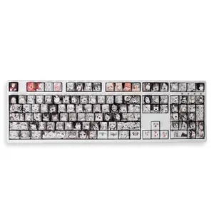 Teclas de sublimación PBT con temática de Anime, perfil OEM, 108, teclas opacas con interruptor Mx