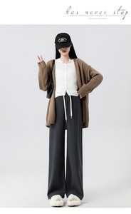 <span class=keywords><strong>Pantalon</strong></span> de maternité décontracté et ample pour l'été, l'automne et l'hiver-Jambe large avec conception ajustée au ventre pour une <span class=keywords><strong>grossesse</strong></span> confortable - Product Image 5