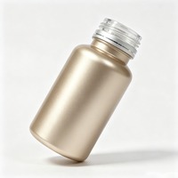 Flacon de complément alimentaire en PET or nacré de 150 cc avec bouchon à vis, flacon cylindrique vide pour capsules, comprimés, emballage de produits de santé et de nutraceutiques