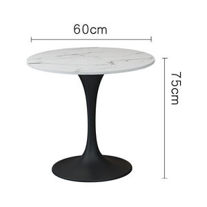 Nordic Style <b>Round</b> Negotiation <b>Table</b> With <b>4</b> <b>Chairs</b> Minimalist Design For Business Reception <b>And</b> Leisure Areas - Product Image 6