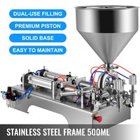 Machine de remplissage d'huile semi-automatique électrique pour boissons, pâte de tomate et jus, 220V, emballage en verre et en sachets