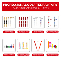 Boîte en plastique blanche pour emballage de tees de golf en gros, avec impression mate, tees de golf personnalisés avec logo pour cadeaux d'entreprise