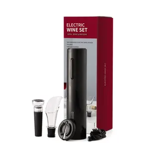 Abridor de vinho elétrico multifuncional, abridor automático de vinho tinto com bateria