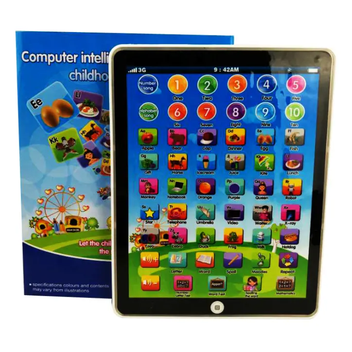 Early Educational Reading Gift toy Smart Touch Screen Tablet Learning Pad with LED