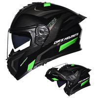 Casque de moto homologué DOT, casque de motocross rabattable avec visière double, casque modulable intégral pour adultes, hommes, cascos para motos