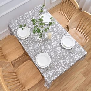Eco-Friendly Simple Floral Print PVC Polyester <b>Tablecloth</b> Indoor/Outdoor Waterproof Nonwoven Lace PP Home Use Roll Pattern - Product Image 2