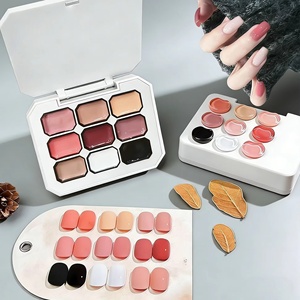 Esmalte de Uñas en Gel Sólido de 9 Colores, Pegamento para Decoración de Uñas, Colores Populares, Degradado de Color, Arte y Creación de Diseños - Product Image 2