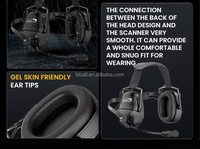 OMFOX KTC300SC M Moniteur à réduction active du bruit Casque de course automobile avec micro et quatre casques de connexion en cascade