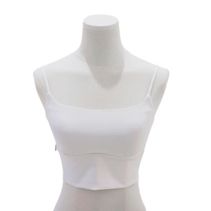 Sujetador deportivo para mujer sin aros con soporte ligero |   Sujetador deportivo de yoga sin espalda con tirantes finos |   Tela Elástica de Spandex y Poliéster - Product Image 2