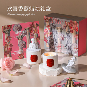 Cofanetto Regalo con Candela Aromaterapica Artigianale e Statuetta, Ornamenti di Alto Valore per Matrimoni, Compleanni, Camera da Letto, Migliori Amici - Product Image 3