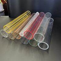 Tube de plexiglas transparent acrylique tuyaux transparents couvercle de lampe PMMA pour lumières LED