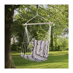AJUNION Outdoor Swing Hammock Seat Hanging Cotton Rope Swing Chair Patio Gammock Swings