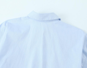 Kadınlar için Vintage Bluz, Daralan Bel, Düğmeli, Uzun Kollu, Yaka Detaylı Gömlek, Ofis Kadını Günlük Giyim, OEM Özel Logo - Product Image 4