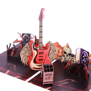 Winpsheng Fresh new rock band design 3d greeting cards for birthday and friends