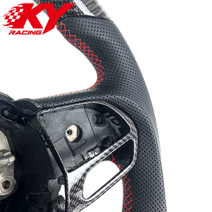 Volant sport racing en cuir et fibre de carbone personnalisé, compatible avec Chrysler 300 300C 300S SRT 2015-2024 - Product Image 3
