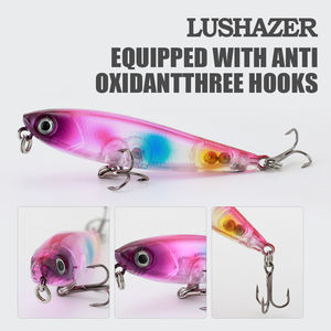 LUSHAZER Appât <span class=keywords><strong>de</strong></span> pêche 60mm 3.3g Crayon flottant <span class=keywords><strong>Leurre</strong></span> <span class=keywords><strong>de</strong></span> pêche <span class=keywords><strong>Surface</strong></span> Hard Bait Walk the Dog Topwater Bass Trout Pike <span class=keywords><strong>Stickbait</strong></span> - Product Image 5