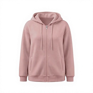 Sudadera con Capucha de Felpa Rosa Unisex, 100% Algodón, Corte Regular, Estilo Casual para Otoño, Bordado Personalizado - Product Image 1