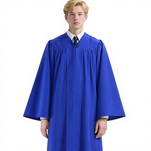 Túnica de Graduación Azul Rey para Hombre, Túnica Académica de Poliéster para Ceremonia Escolar, Talla Adulto - Product Image 1