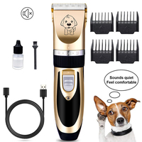 Tondeuse pour chien rechargeable domestique professionnelle et kits de rasoir électrique pour animaux de compagnie avec 4 outils supplémentaires