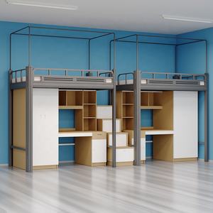 Di alta qualità due dimensioni in metallo soppalco letto a castello unico prodotto popolare per bambini scuola dormitorio appartamento camera da letto Hotel uso - Product Image 4