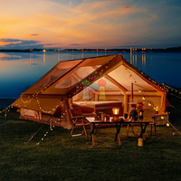 Camping gonflable de famille de tente d'air d'Oxford portatif extérieur avec le tissu imperméable de coton de PVC pour le glamping extérieur