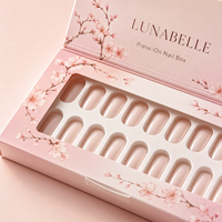 Emballage de cartes en carton robuste et haut de gamme en matériaux recyclés écologiques pour ongles à presser, boîte en carton très résistante pour fournitures de salon