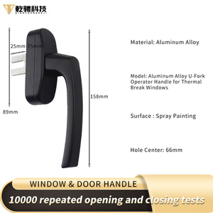 Cửa sổ loại U bằng nhôm cao cấp hiện đại xử lý khóa trơn tru và chống ăn mòn cho cửa sổ cửa sổ cho các nhà khai thác khách sạn - Product Image 2