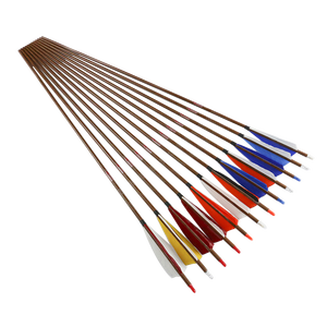 Linkboy 32 pollici 6.2 millimetri <span class=keywords><strong>Spine</strong></span> 300-800 di <span class=keywords><strong>Legno</strong></span> Della Pelle di 4 pollici Turchia Piuma Punto di Campo di Tiro Con L'arco Freccia di Carbonio per le Riprese - Product Image 1