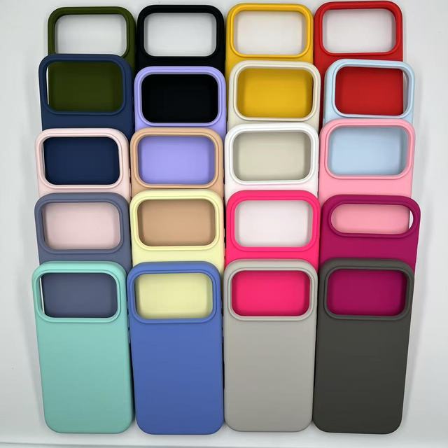 Shockproof Liquid Silicone Protective Wireless Charging Phone Case for iPhone 12 13 14 15 16 17 Pro Max with Package