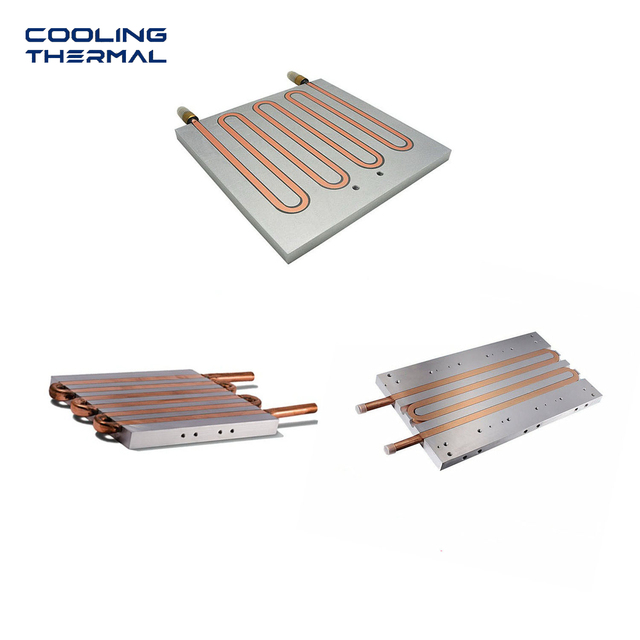 Factory Price Custom Design Liquid Cooling Plate Aluminum Cold Plate Water Cooling Plate With Copper Tubes