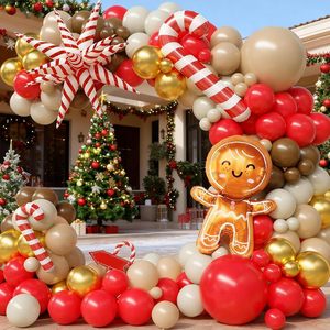 Wholesale Gingerbread Man <b>Christmas</b> Latex Balloon Garland Set <b>Candy</b> <b>Cane</b> Snowman Xmas Party Backdrop Ornaments - Product Image 3