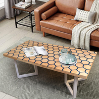 Table basse intelligente et musicale tendance et moderne avec éclairage LED RGB et télécommande tactile pour salon et balcon