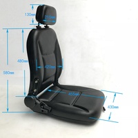 Nouveau siège conducteur confortable avec dossier réglable et appui-tête avant/arrière pour les fermes