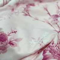 Tissu en polyester brossé imprimé floral en mousse, impression offset, tissu doux pour draps et housses de couette