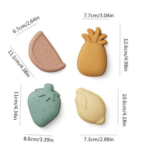Usine en gros enfants <span class=keywords><strong>Silicone</strong></span> <span class=keywords><strong>plage</strong></span> jouets pelle <span class=keywords><strong>plage</strong></span> seau ensemble 6 pièces moderne fruits sable moules château <span class=keywords><strong>silicone</strong></span> <span class=keywords><strong>plage</strong></span> jouets - Product Image 3