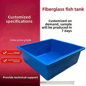 Bassin d'élevage temporaire en fibre de verre intégré et personnalisable pour l'aquaculture, idéal pour l'élevage de <span class=keywords><strong>Ranchu</strong></span>, de poissons et d'animaux aquatiques, de forme rectangulaire longue, utilisable comme aquarium. - Product Image 2