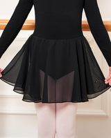 Justaucorps de ballet pour filles en coton et nylon à manches longues, tenues de danse pour tout-petits avec jupe, classique