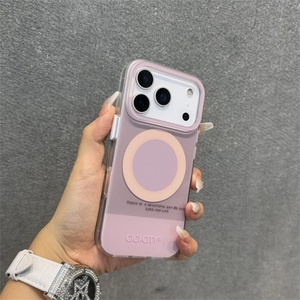 For iPhone 17 Pro Max 17Air <b>Candy</b> Color Shockproof IMD Contrast Color Case Transparent Tpu Wireless Charging Cover - Product Image 5