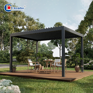 Pérgola Motorizada, Gazebo y Pabellón de Aluminio, Sistema de Techo Exterior Impermeable P180, Cubierta de Toldo Impermeable DIY - Product Image 1