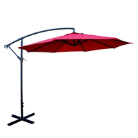 Parasol d'extérieur en fer Banane Parapluie Patio Jardin Restaurant Mobilier d'extérieur en acier Fabricant de parapluies Prix 8 nervures