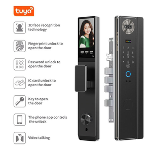 Cerradura Inteligente para Puerta con Doble Huella Dactilar, Reconocimiento Facial, Aplicación Tuya, Tarjeta de Memoria, Seguridad para Hoteles, Cerradura Electrónica Inteligente de Grado C - Product Image 2