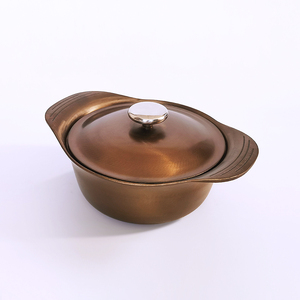 Pentola in casseruola per forno olandese in ghisa completamente lucida, - Product Image 2