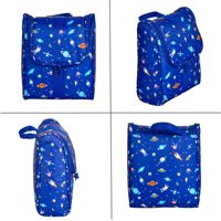 Sac de toilette pour enfants, motif astronaute mignon, à suspendre, pour le voyage, le maquillage, le camping, le rasage, la douche