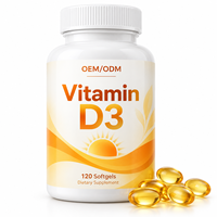 Gélules de Vitamine D3 en Gros (120 unités) – Complément Alimentaire pour Adultes, Soutien Immunitaire et Nutritionnel – OEM/ODM