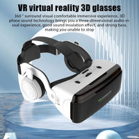 Casque VR SHINECON 3D Prise en Charge Téléphones 4.7-6.5 Pouces avec Télécommande, Sangle de Tête Ajustable, Lentille 42mm, FOV 110