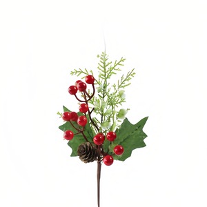レッドベリーパインニーニードルステム人工クリスマスベリーの装飾品クリスマスガーランド花輪装飾品