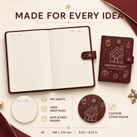 Offre Spéciale – Carnet A5 en Cuir PU Personnalisé, Reliure Cousue, Couverture Rigide, 100 Feuilles, Logo Personnalisé, Journal de Vacances, Étudiant