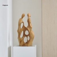 Sculpture d'art abstraite moderne en bois sculpté, décoration haut de gamme faite à la main pour salon et entrée, Modèle 30